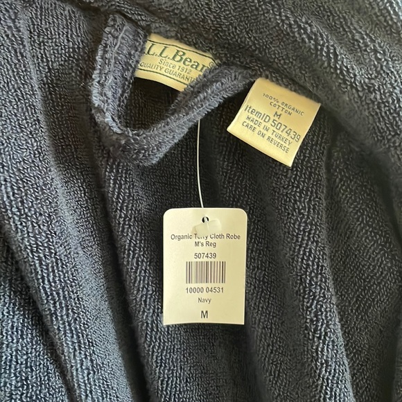 L.L. Bean Other - Navy organic terry men’s robe